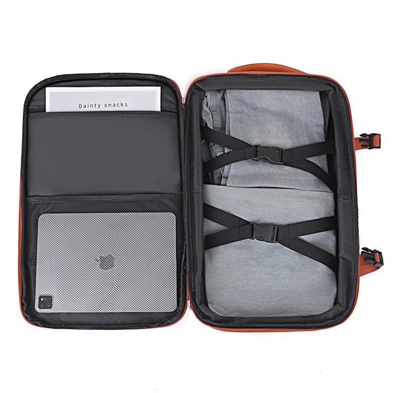 Expansible Travel Backpack 15-inch Laptop Water-Resistant Dry-Wet Separation Design Business Commute Weekend Trip Oxford