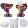 3D Skull Candlestick Hand Held Mould Storage Box Silicone Mold Crystal Epoxy Resin Candle Holder Molds Home Halloween Decoration