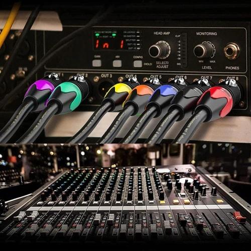 Xiatiaosann Dual 1/4" To XLR Male Y Splitter Cable, XLR Male To Dual 6.35mm TS Mono Male Microphone Audio Converter Cable for Mixers, Amplifiers