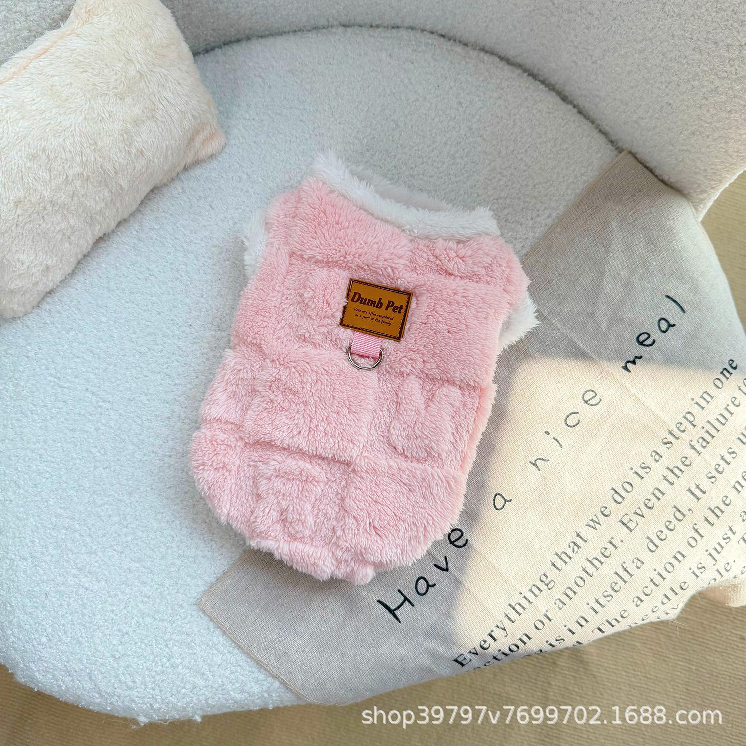 

Одежда для собак и кошек осенне-зимняя бархатная утолщенная теплая жилетка одежда для питомцев для маленьких и средних собак XS Reference 1-1.5kg