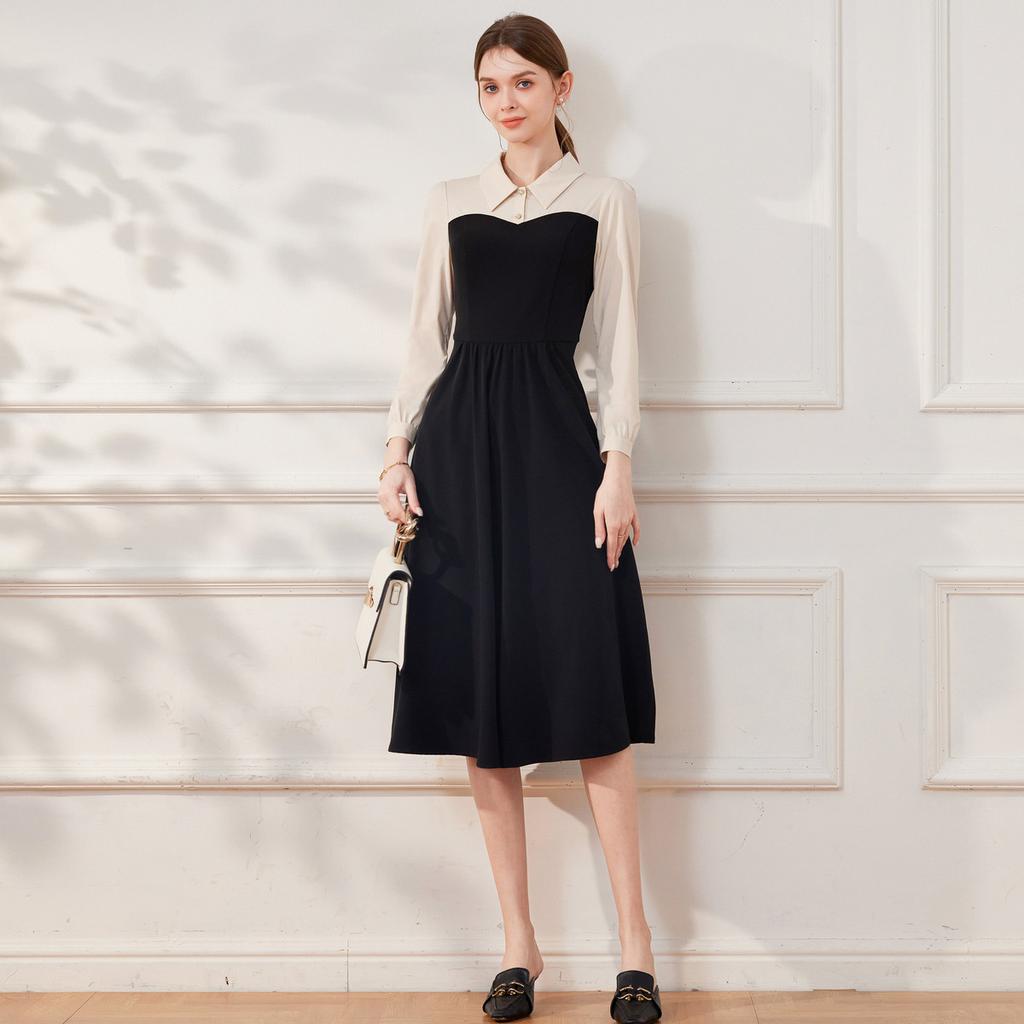 Fashionable French Style Fake Two-Piece Dress
