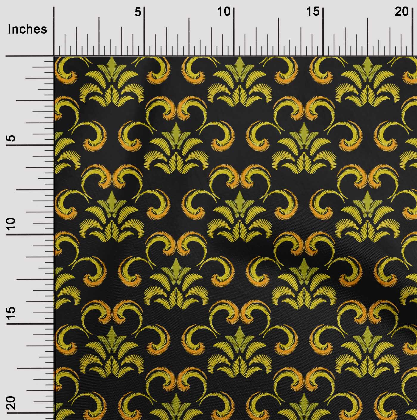 

oneOone Cotton Flex Fabric Swirl & Floral Artistic Decor Fabric Printed BTY 40 Inch 42 Inch Wide - Viscose Chiffon зелений