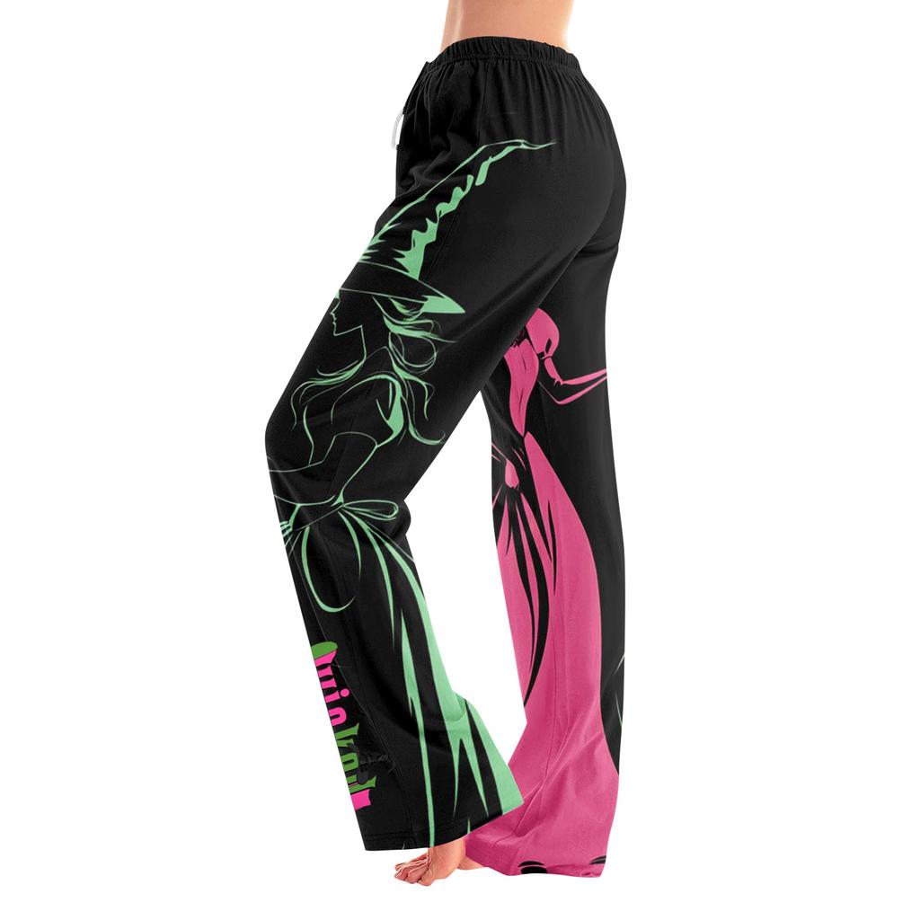 Damen Pyjamahose Nachtwäsche Lässige Hose mit Kordelzug und elastischer Taille Bequeme gerade lockere Yogahose