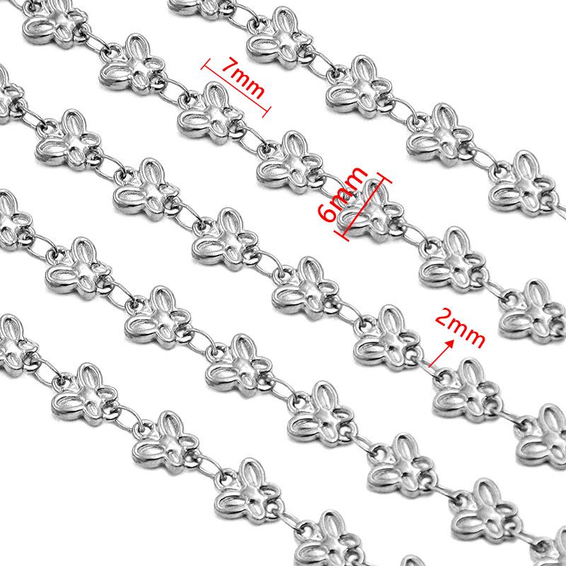 18K Gold Plated Stainless Steel Heart, Butterfly, Four-Leaf Clover, Shell Chain Bracelet/Necklace, 50cm.