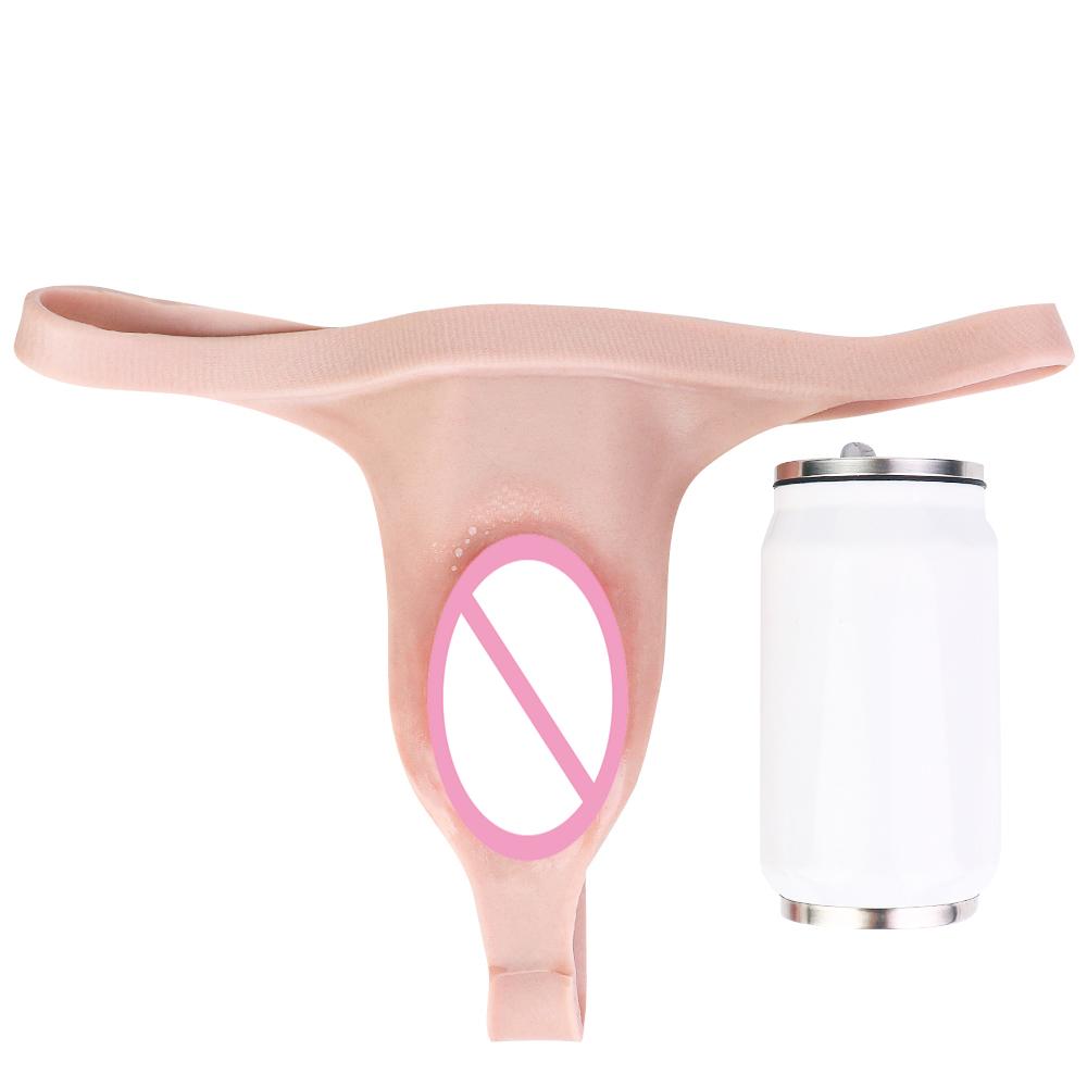 Soft Crossdresser Silicone Panties Adult Sex Toys Transgender Underwear Lifelike Vaginal Sexy Thong for Man Woman Gay Pleasure