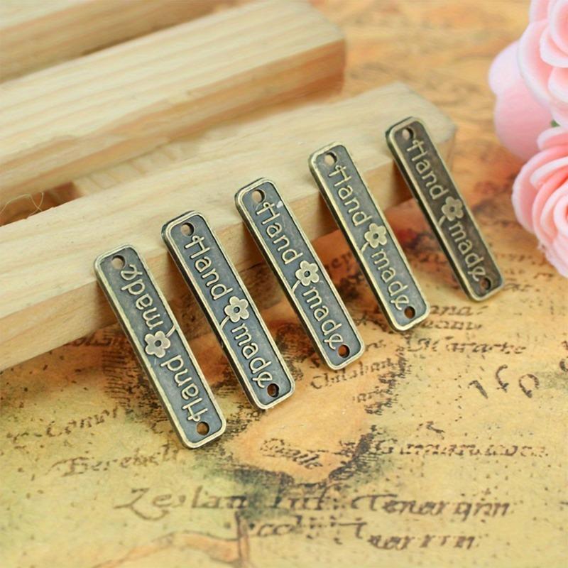 100Pack Vintage Metal Handmade Tags DIY Sewing Accessories for Women'S Bags & Garments Craft Decoration Supplies.