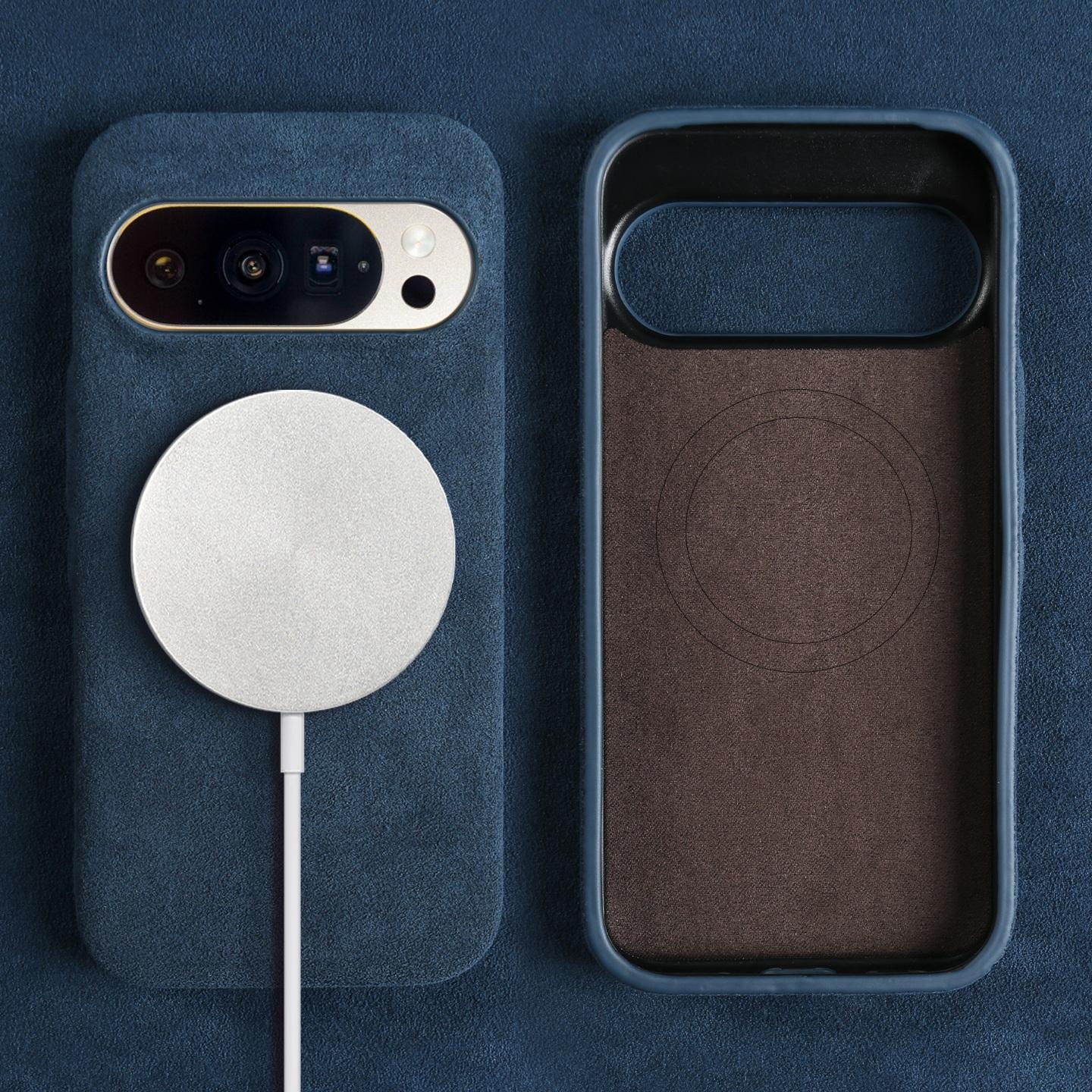 

Magnetic For Google Pixel 10 Pro 9pro 8pro 7pro For ALCANTARA Back Case Artificial Leather Supercar Suede Phone Cover Fur Leather&Google Pixel 6a