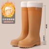 Bundle Mouth Water Shoes Women's Non-slip High Tube Women's Rain Shoes New Rain Boots Women's Adult Water Boots Wear-resistant High Boots