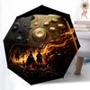 1pc Sturdy 8-Bone Auto Umbrella, Pop Art Style Game Controller Umbrella, Digital Printed, Foldable Umbrella for On-the-Go Outdoor Use