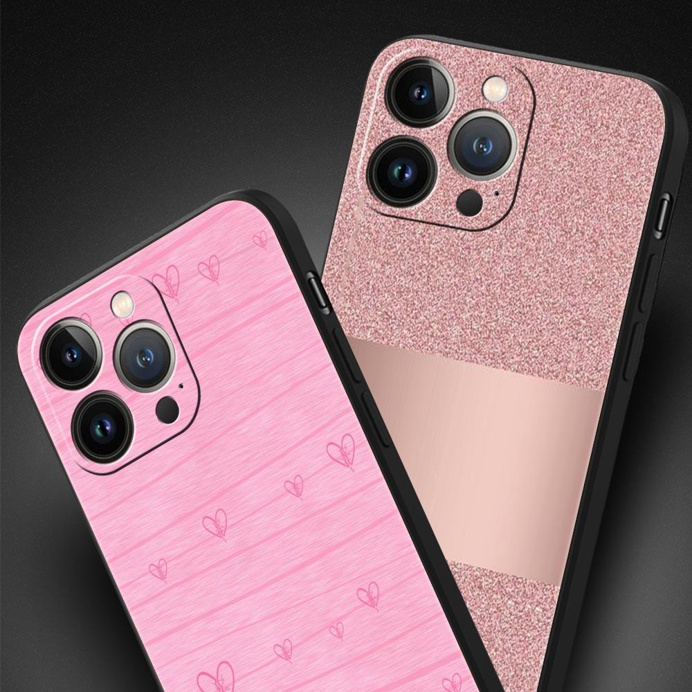 Gold Rosa Rose Glitter Herzen Für iPhone 11 12 13 15 14 Pro Max Telefon Fall X XR XS 7 8 plus SE 2020 Luxus Soft Cover Funda