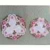 Popular rosa flor bordado mesa jogo americano pano casamento festa de natal jogo americano cozinha decoração de mesa e acessórios