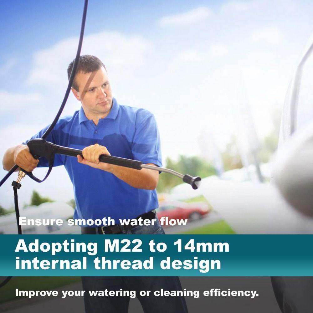 M22-14Mm X 3/4 Inch Garden Hose Adaptor Brass High Pressure Pressure Washer Connector Quick Connect Garden Hose Connector