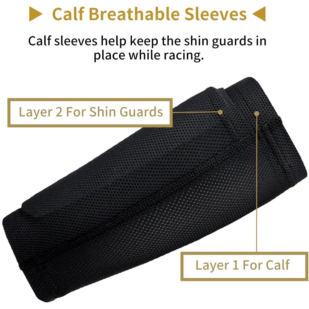 1 Pair Kids Soccer Shin Guard Sock, Leg Performance Support Football Compression Calf Sleeves With Pocket Can Holding Shin Pads