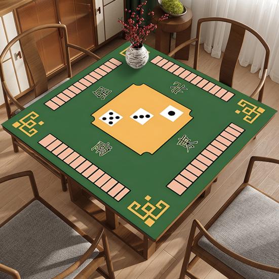 Mahjong-Tischmatte, Poker, Domino, Mahjong-Kacheln, Kartenbrettspiel, rutschfest, Geräuschreduzierung, quadratische Mah-Jongg-Tischdecke, Spielmatte