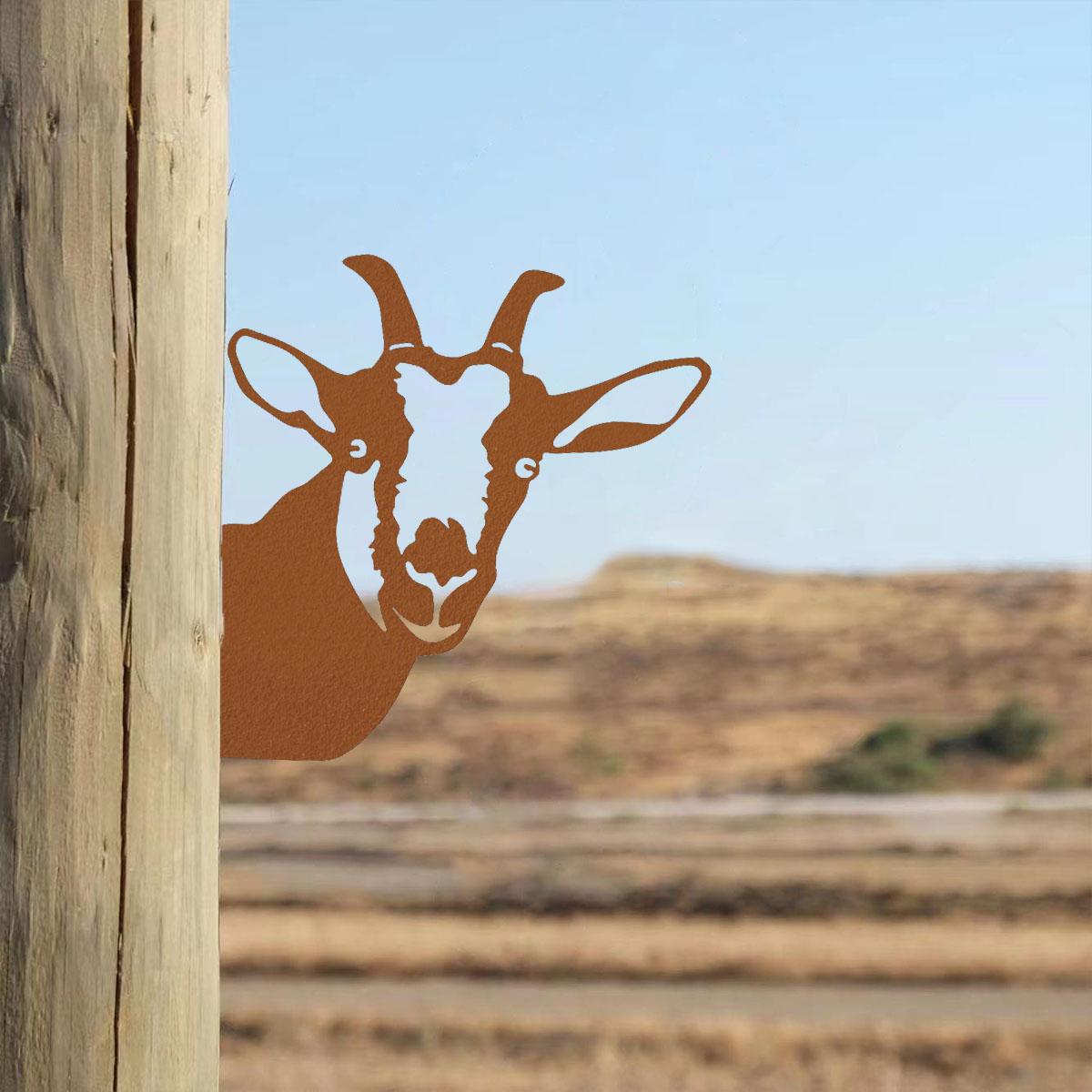 1 шт. Железный силуэт в форме козла – украшение для садовой фермы — фото 7