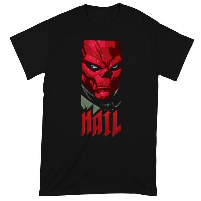 Marvel Avengers Unisex Voksen Hail Red Skull T-skjorte