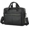 Vintage Top Grain Leather 15.6 Inch Laptop Briefcase, Genuine Cowhide Business Bag, Large Capacity Computer Case for Men