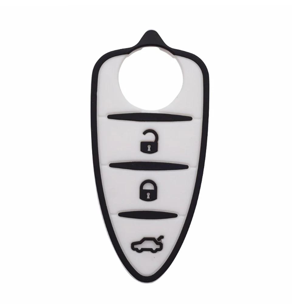 10 Colours 3 Buttons Car Remote Key Shell Key Pad Rubber for Alfa Romeo 156/159 /mito/giulietta/gt/4c Accessories for Girls