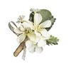 Hvid Bryllupsblomst Rustik Brudgom Knaphul til Brud Brudepige Brudgom Groomsman Vestlig Silkeblomst Fest