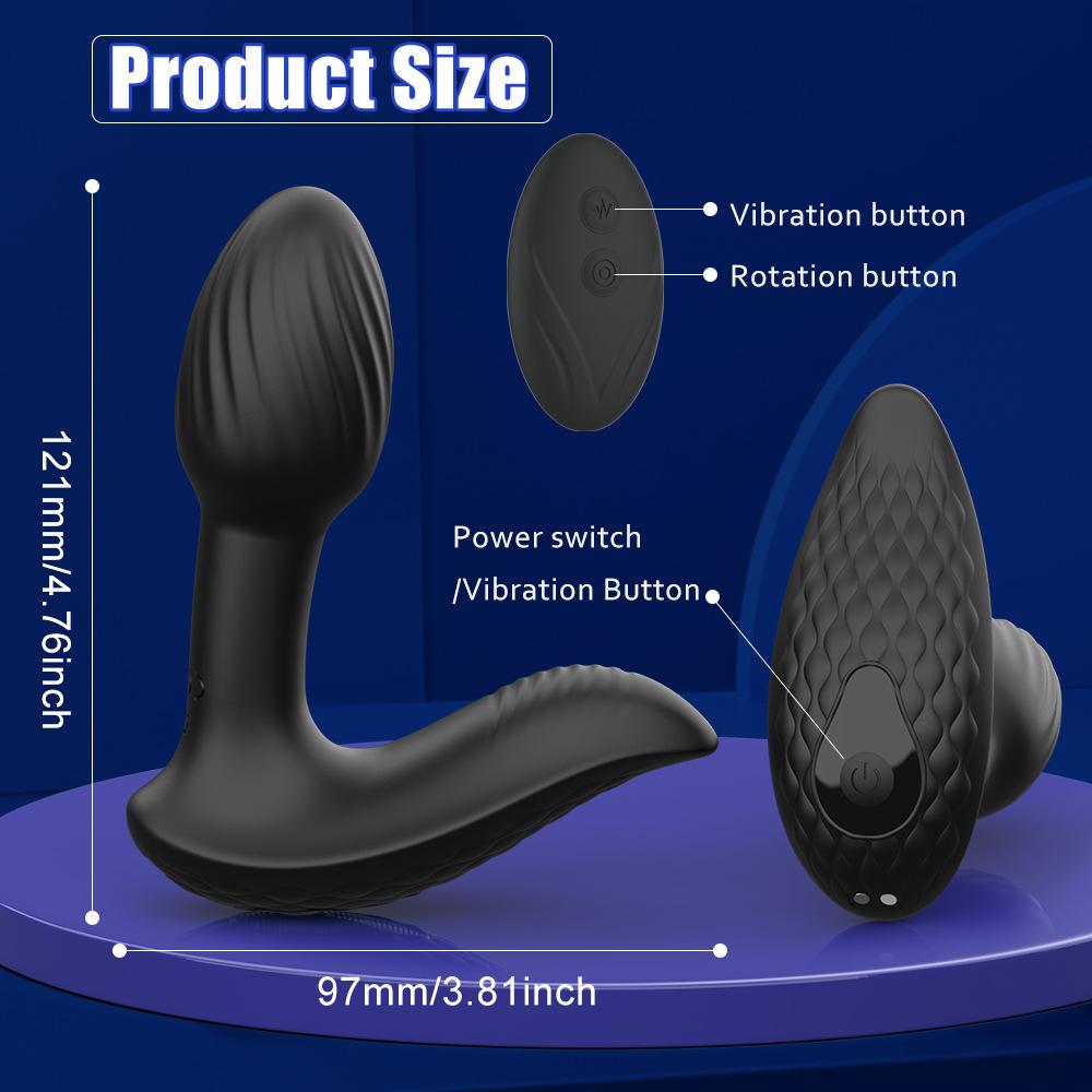 Wireless Remote 9 Modes Anal Plug Vibrator 360 Rotation Wearable Vibrating Butt Plugs Prostate Massage Adult Sex Toys For Women