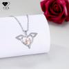 Rose Gold Heart Pendant Necklace Women Elegant Copper Cross Chain Choker 41-50cm Adjustable Length Fashionable Casual