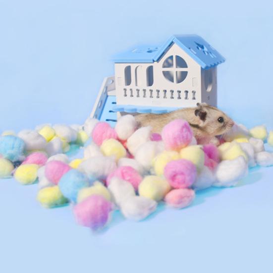 100Pcs/Set Universal High Elasticity Stretchy Hamster Ball Toys Colorful Soft Animal Cotton Filler Balls for Guinea Pig