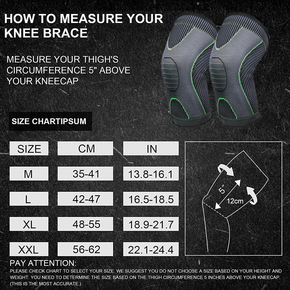 Knee Brace, Knee Compression Sleeve For Men And Women, Knee Support For Running, Workout, Gym, Hiking, Sports