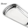 Countertop Soup Residue Catcher Stainless Steel Buffet Tray, Serving Spoon Holder with Food Tongs Easy To Clean Rack, Plate Rest for Bread Cake,