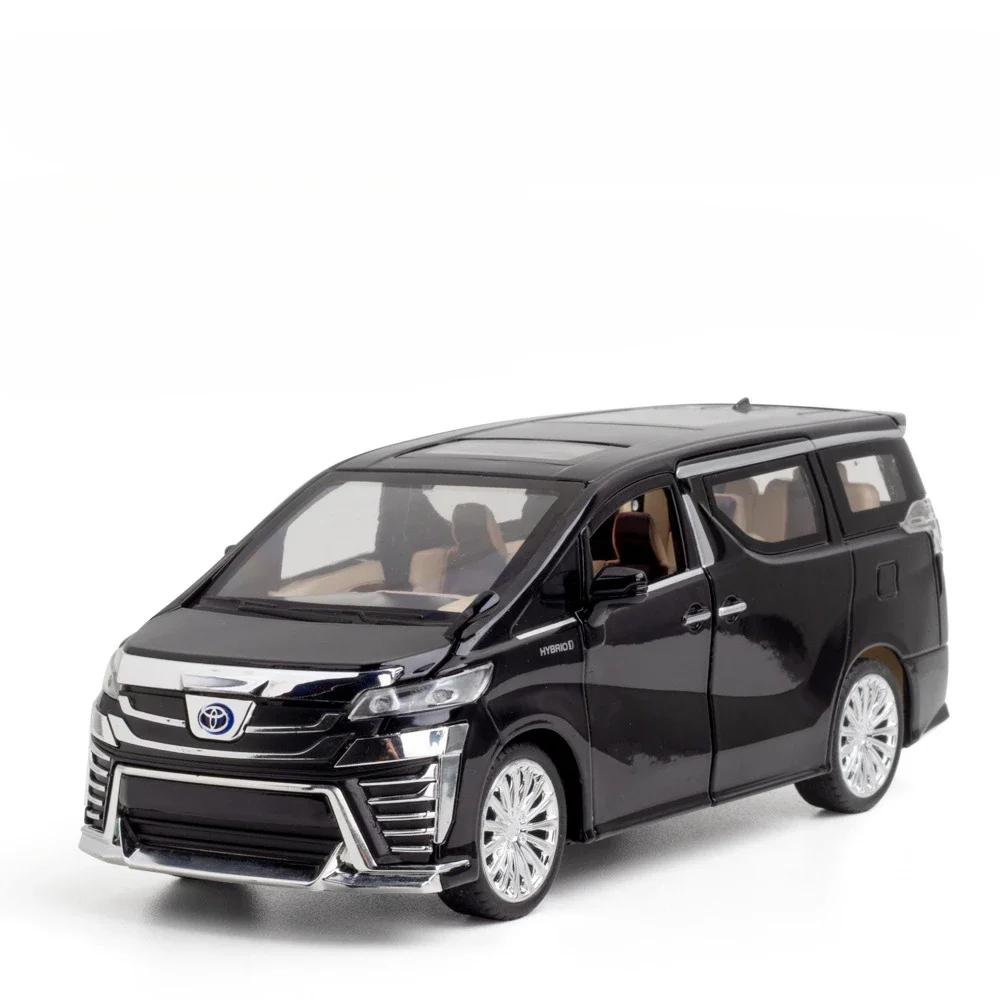 1:24 Denza D9 VELLFIRE MPV Alloy Model Car Toy Metal Diecast Vehicle Simulation Sound Light Miniature Models for Boys Gifts