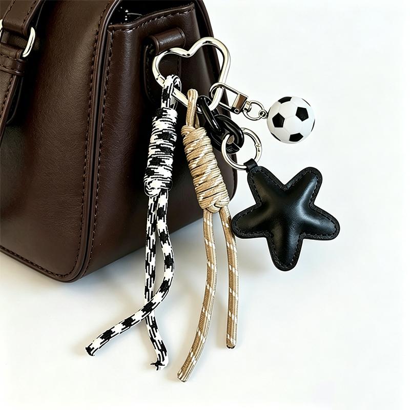 Bag Charm Football Decor Leather Backpack Charm Car Bag Leather Star Pendant Purse Femme Strap Decoration Gift