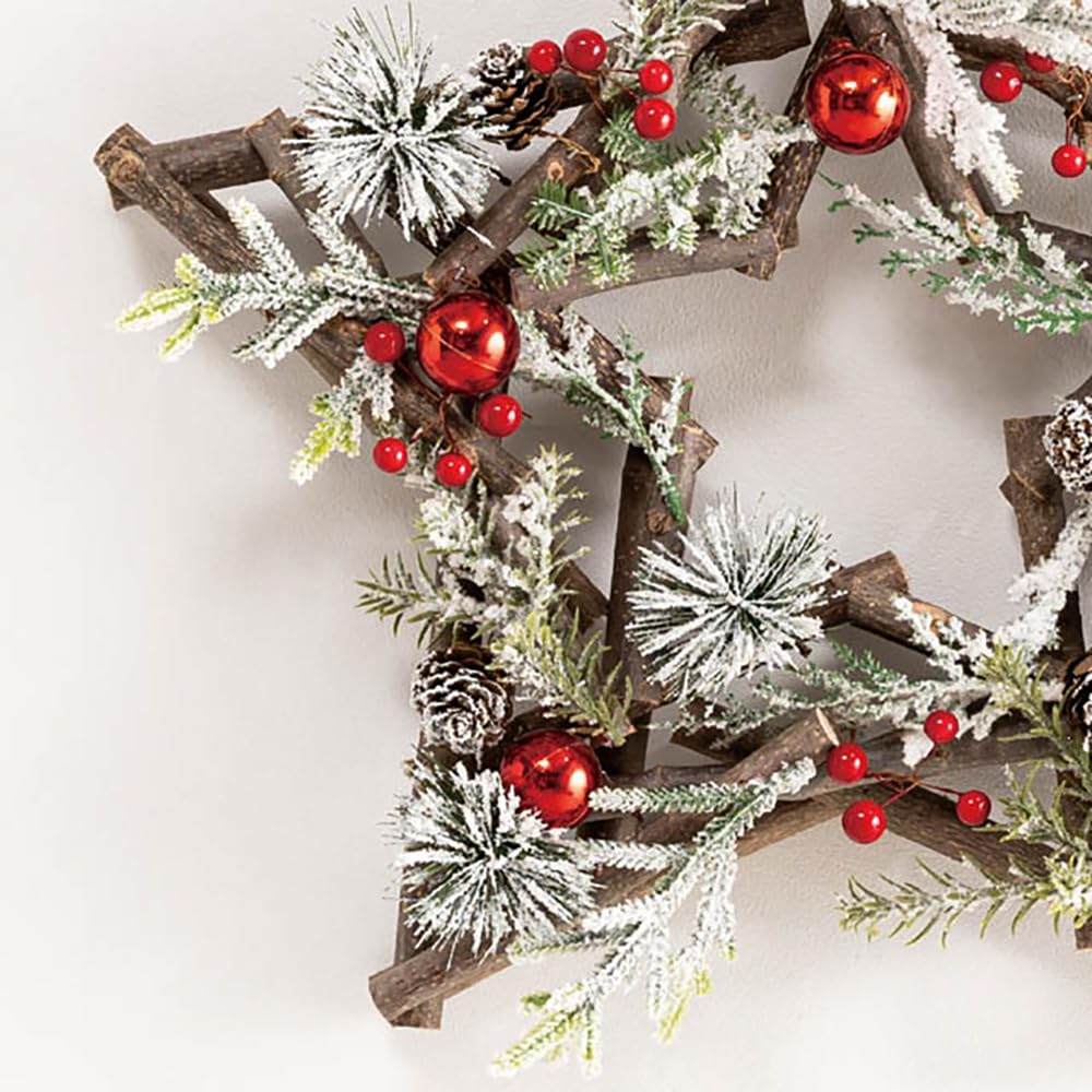 COROANĂ de Crăciun HEADS L x A x Mediu 1 Bucată X-NW1 Decorațiune, 16.5" 1.7" 16.5" Î, Stea,