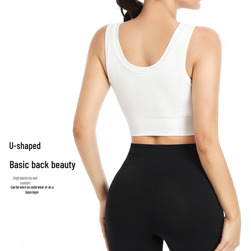 Women's Front Zipper Shockproof Sports Bra: Cross-Border Stylish Yoga Vest for Running & Fitness