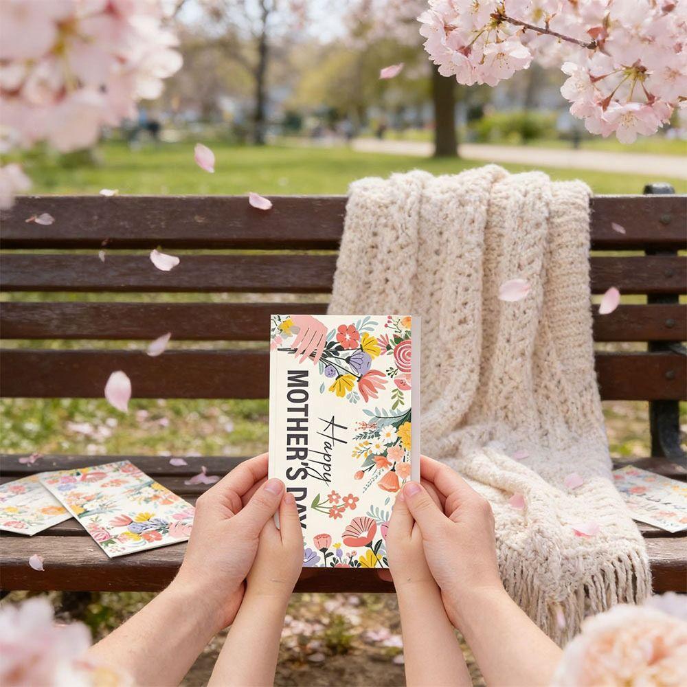 Flower Pattern Money Festival Card Surprise Mother's Day Cash Holder Festival Money Box For Mother