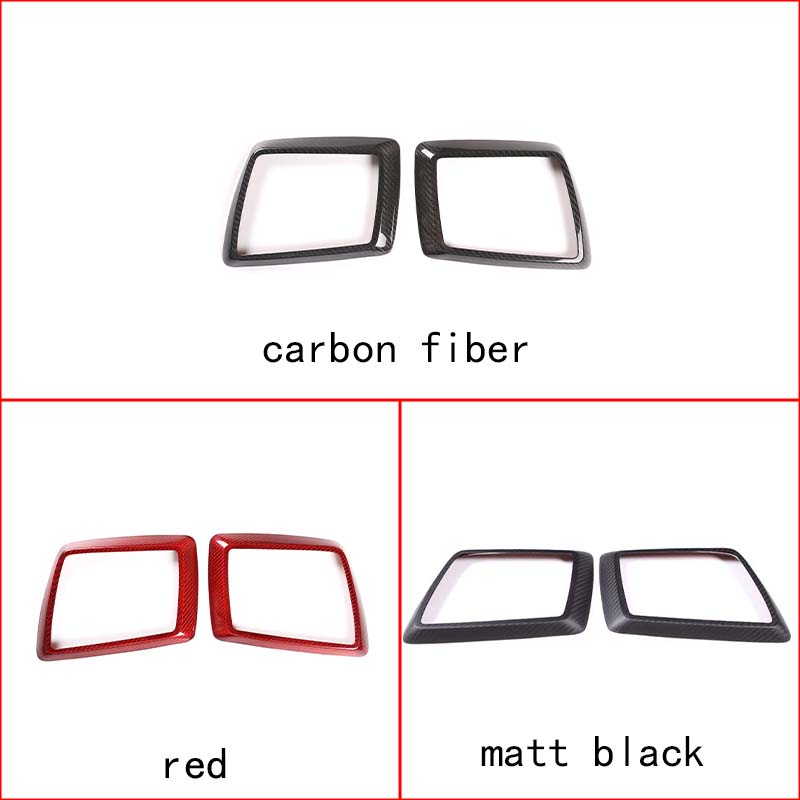 For Mercedes-Benz G-Class W463 2019-2025 Real Carbon Fiber Car Hood Turn Signal Base Decorative Frame Sticker Car Accessories