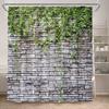 Green Leaves Shower Curtains Tropical Leaf Garden Vine Plant Wall Hanging Fabric Home Bathroom Decor Bath Curtain Set with Hooks