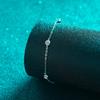 S925 Sterling Silver Plated PT950 Bubble Moissanite Bracelet Bracelet Simple Light Luxury Small Bracelet for Women Versatile