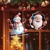 3D Santa Claus Break-Through Wall Decal PVC Removable Self-Adhesive Toilet Lid Stickers Wall Window Sticker New Year Decoration