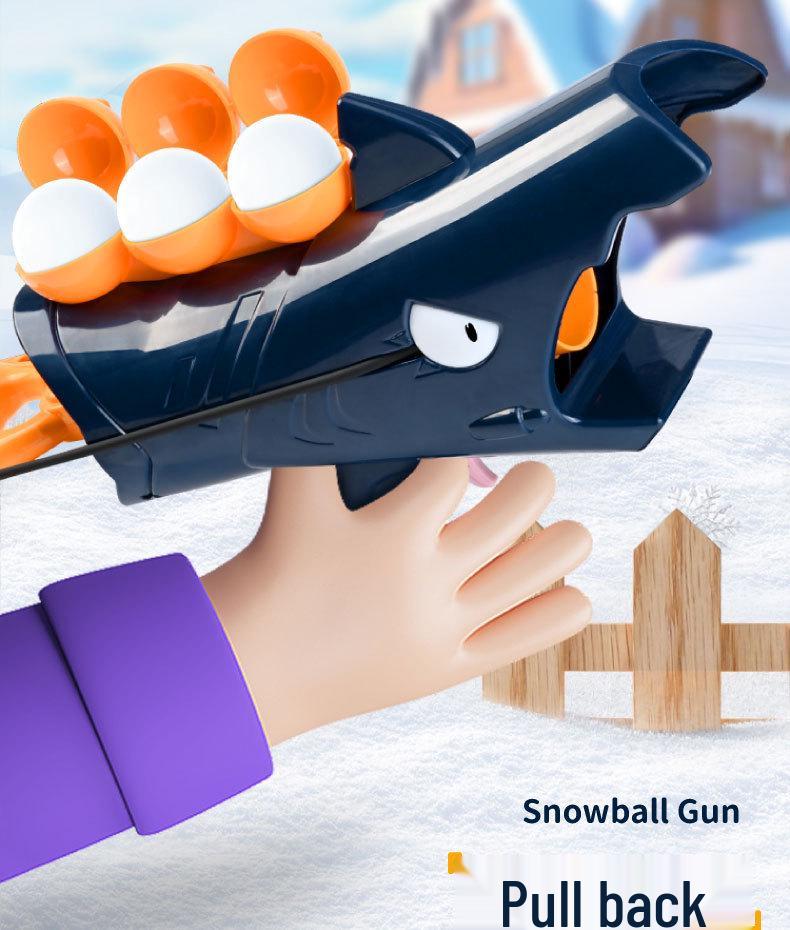 Cross-border Shark Snowball Cannon: Winter Play Toy for Snowmen & Snowball Fights