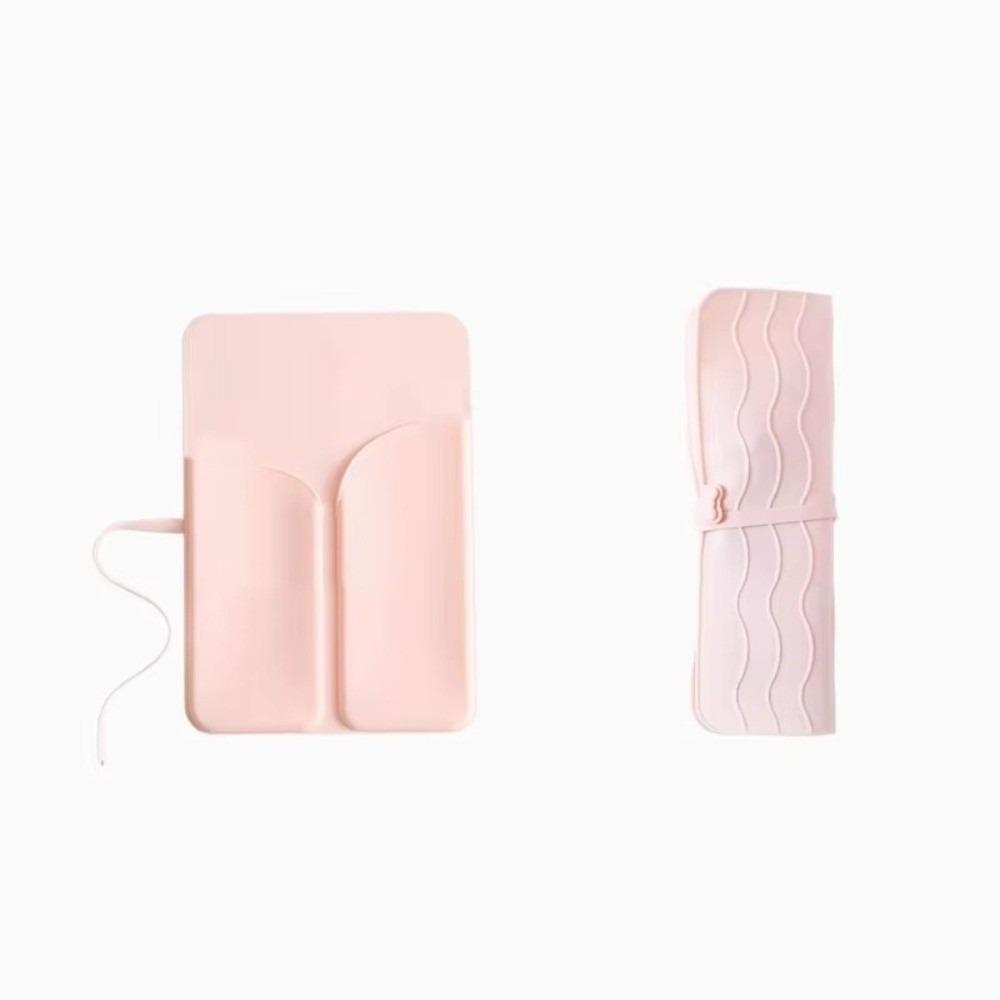 Portable Curling Iron Storage Bag Silicone Multi-Function Hair Perming Stick Case Heat Protection Hair Straight Iron Organizer
