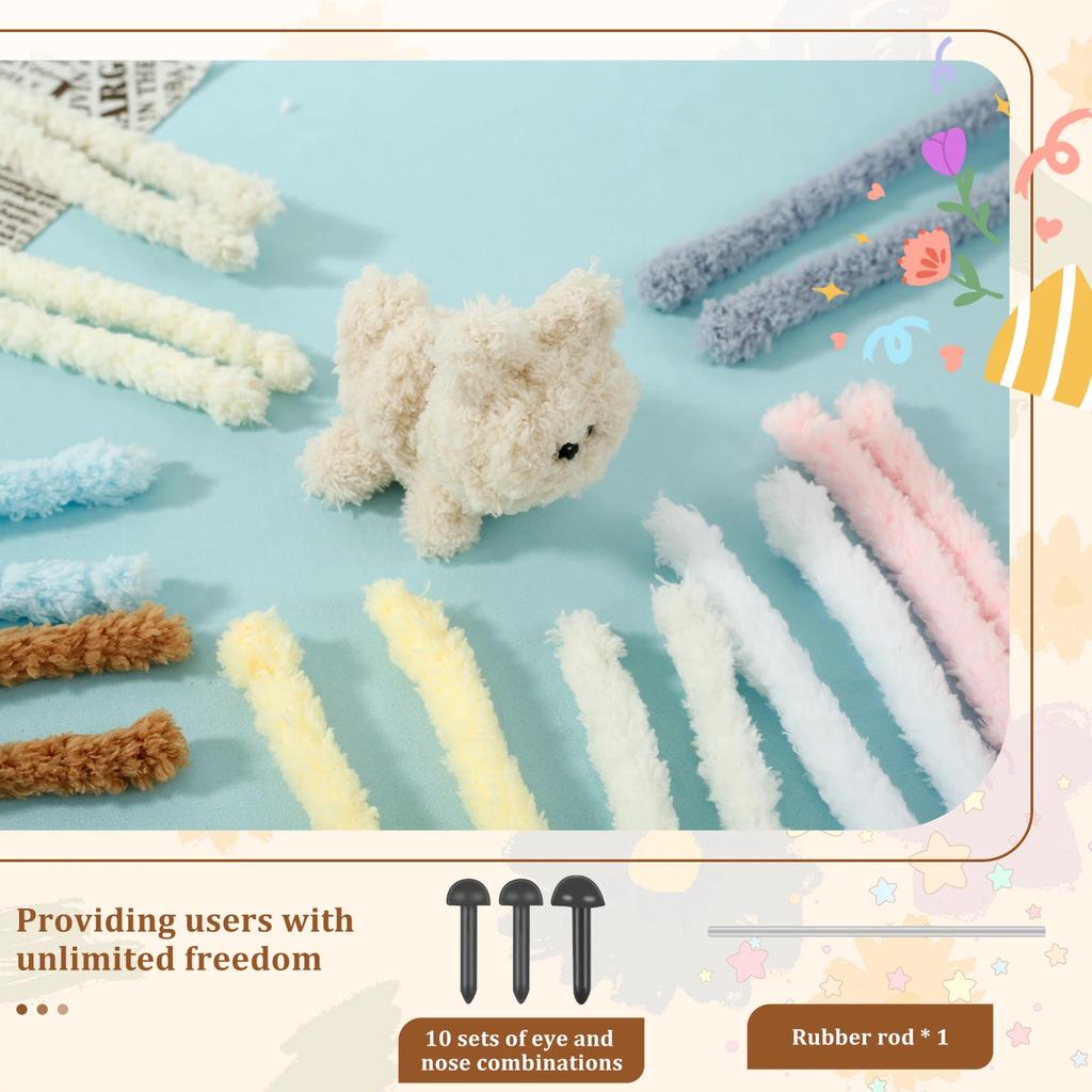 10 stuks Pijpenragers 100 cm Dikke Pluche Pijpenragers Knutselen Zachte Chenille Stelen Pijpenragers Knutselbenodigdheden Flexibele Pijp