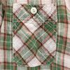 CUSHMAN Check Pattern Short sleeve Linen-like shirt L Green system Men's Used