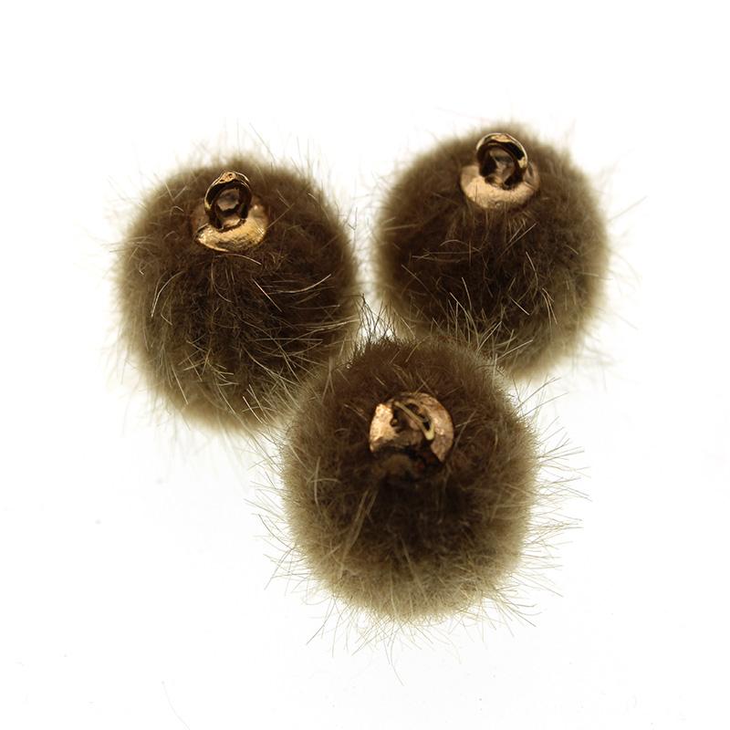 10pcs Imitation Water Mink Pompom Earring Pendant DIY Craft Supplies Cute Plush Fur Ball Beads DIY Handmade Jewelry Findings