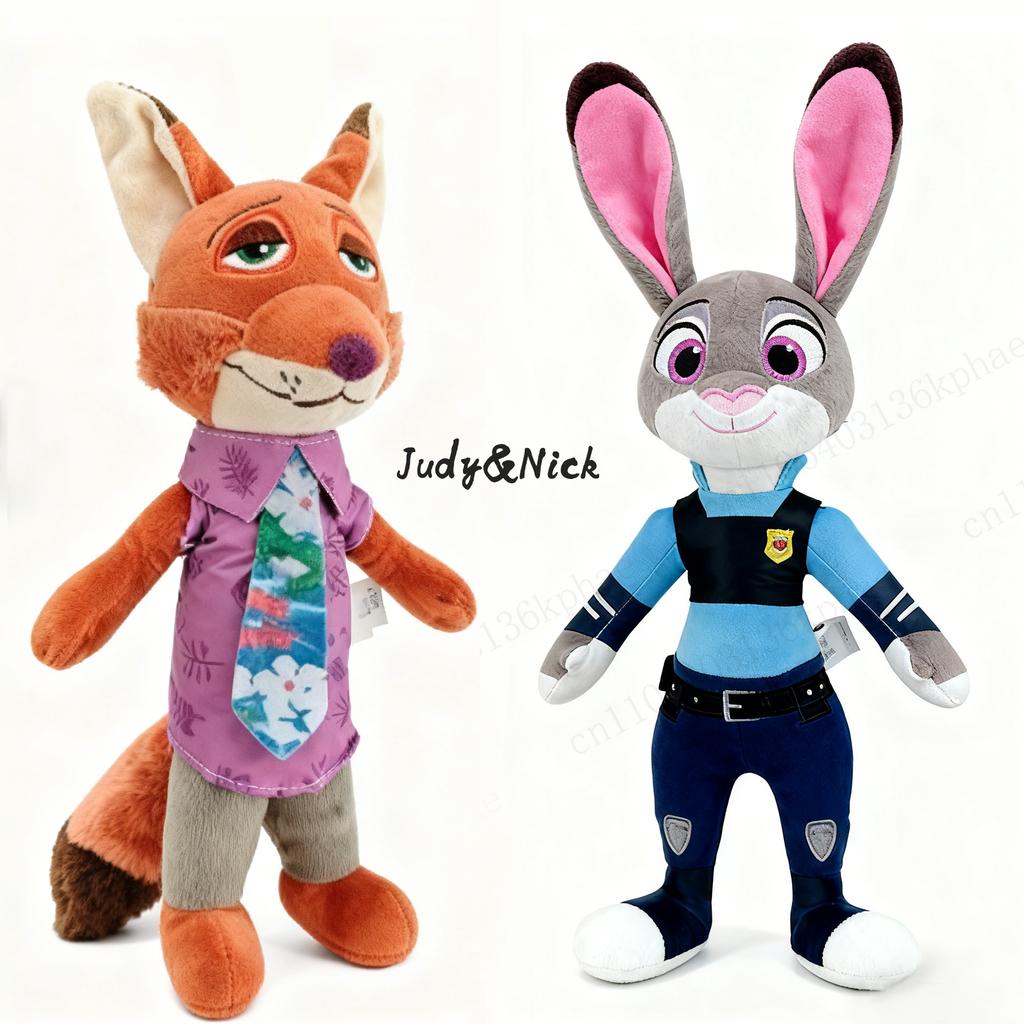 Peluche di Nick e Judy di Zootropolis - Bambola Morbida Carina Regalo di Natale Compleanno