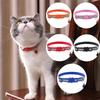 Stylish Color-blocking Nylon Cat Collar Personalized Soft Adjustable Anti-lost Puppy Collar with Detachable Bell Pet Accessories