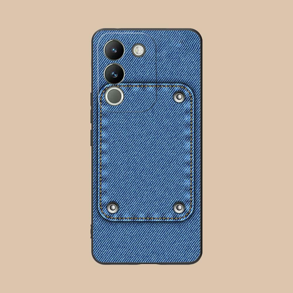 Jeans Texture Mobile Phone Case for VIVO V60 V50 V40 V30 V29 V27 V25 V23 Pro Lite 5G Colorful Printing Cover Luxury Cover Pretty