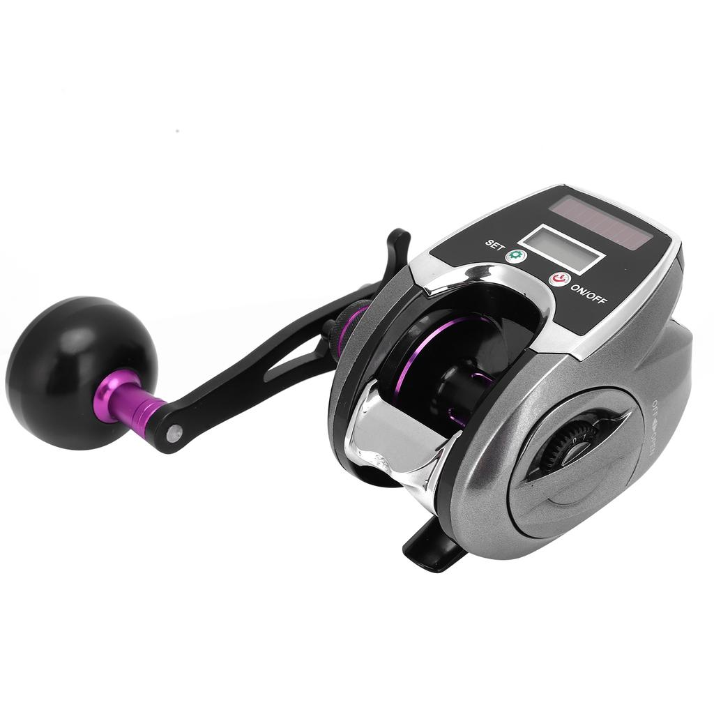 Solar Digital Display Fishing Reel Casting Wheel Rechargeable Single Rocker Sea FishingLeft Hand Wheel