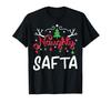 Naughty Safta Christmas Graphic - Funny Women's Ugly Christmas T-Shirt