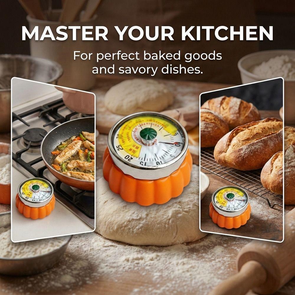 Precision Timing Mechanical Timer Stainless Steel Countdown Alarm Clock Kitchen Timer Kitchen Use