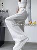 American Banana Wide-leg Pants Women's Spring and Autumn New Loose Casual Sweatpants Small Thin Gray Sweatpants