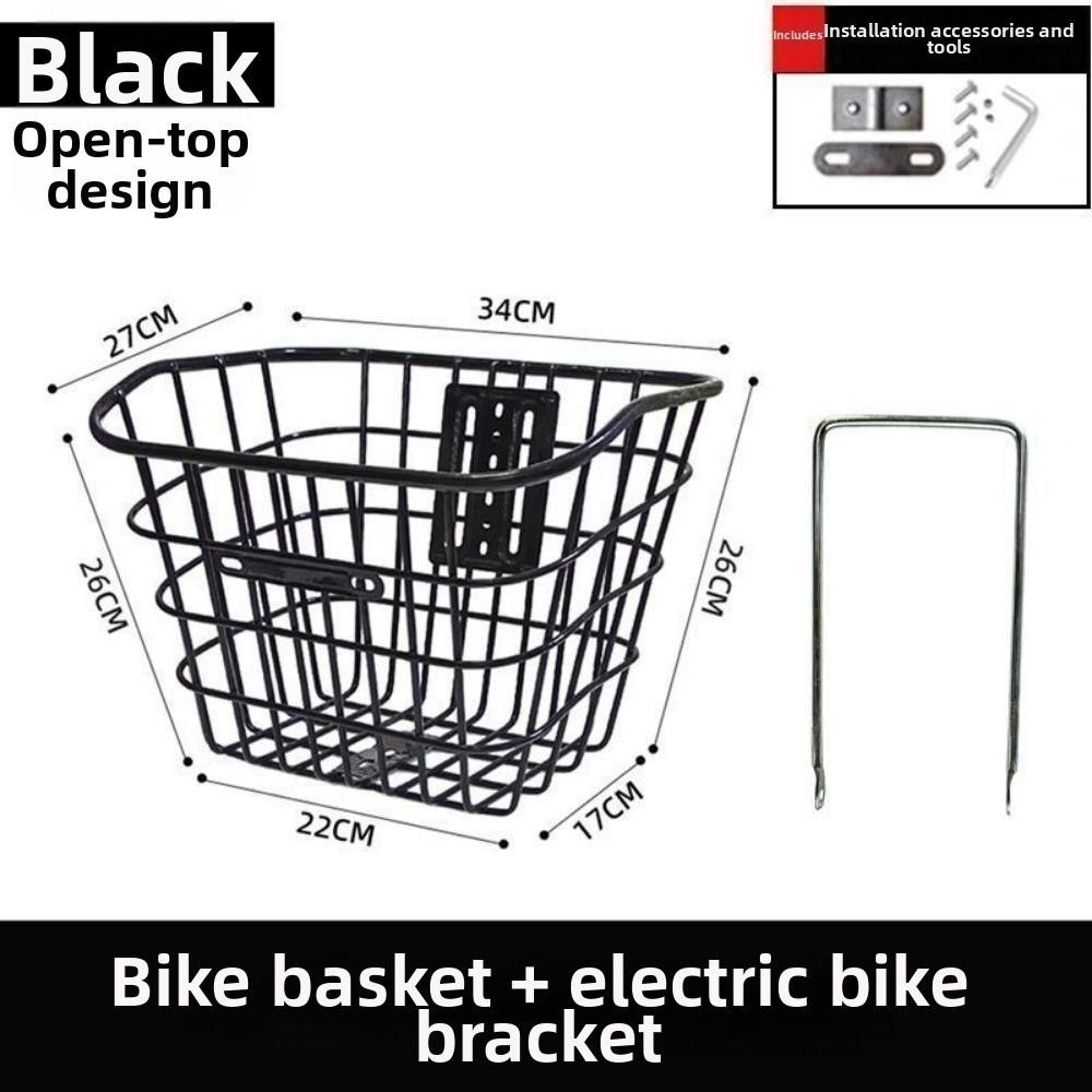 Universeller großer Einkaufskorb Metall Fahrrad Hinterer Netzkorb Neue Elektrofahrräder Zubehör